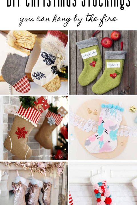 Festive up your fireplace with these DIY Christmas stockings - homemade gifts for all the family!