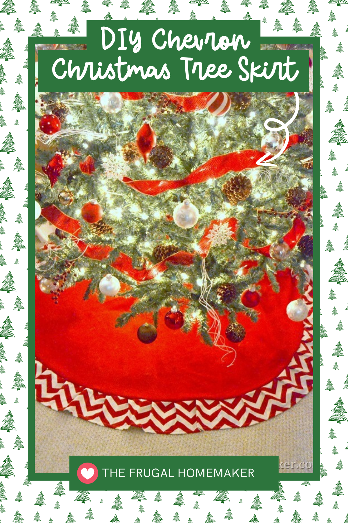 This bold, chevron-patterned tree skirt makes a vibrant statement under your tree. With its classic red and white design, it’s the perfect way to add a pop of color and festive cheer to your holiday setup. A great choice for anyone who loves a bit of modern flair!