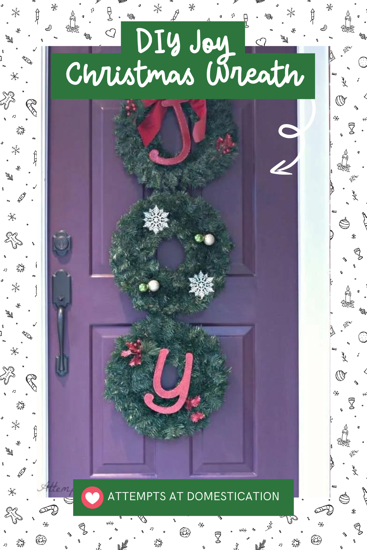 Brighten up your entryway with this simple yet stunning JOY for the Door Wreath. This minimalist wreath focuses on the word "JOY" to spread positivity and warmth during the holiday season. It’s a great project for those who love a clean, modern look with a heartfelt message.