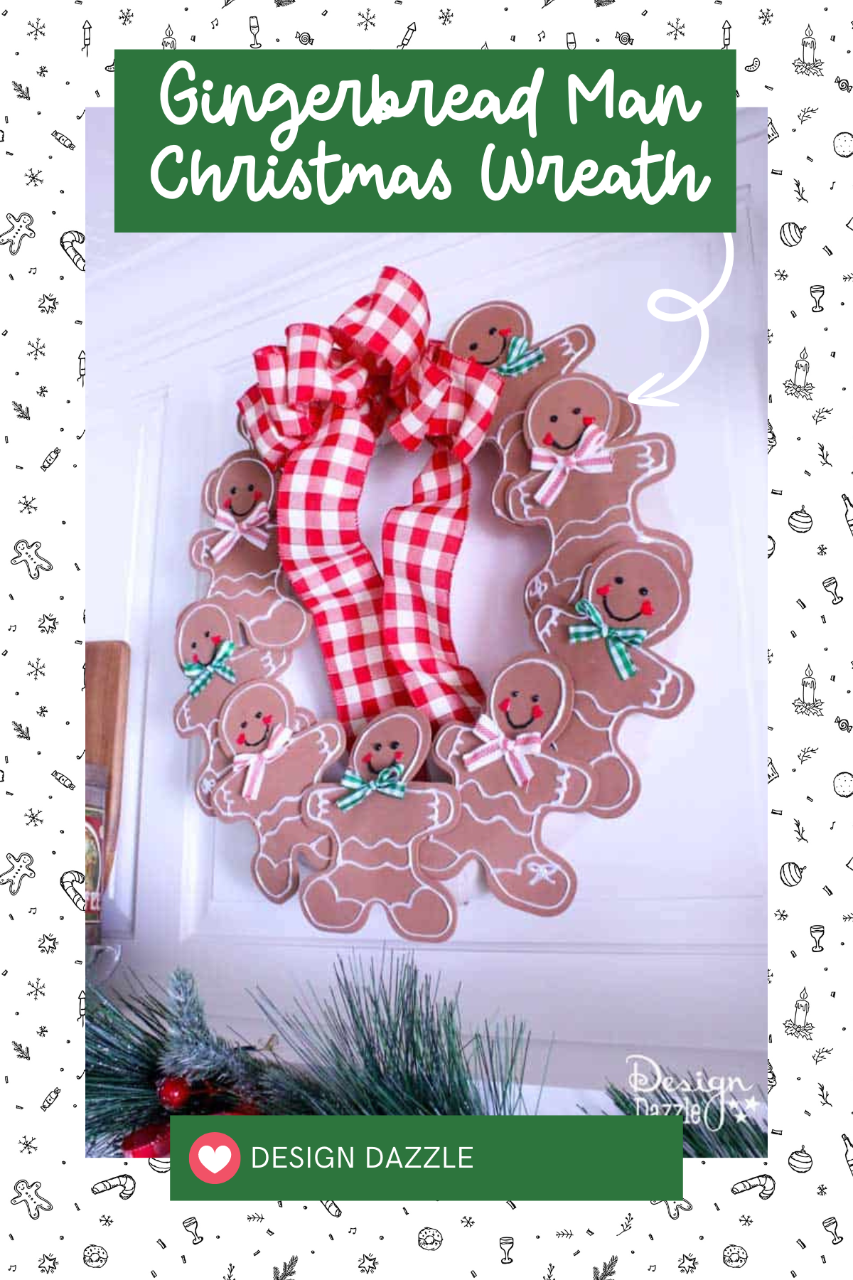 If you’re sweet on Christmas, this Gingerbread Man Christmas Wreath is the perfect project for you! With its adorable gingerbread men and candy-themed decorations, it’s a whimsical and fun way to add some holiday cheer to your home. This wreath looks good enough to eat!