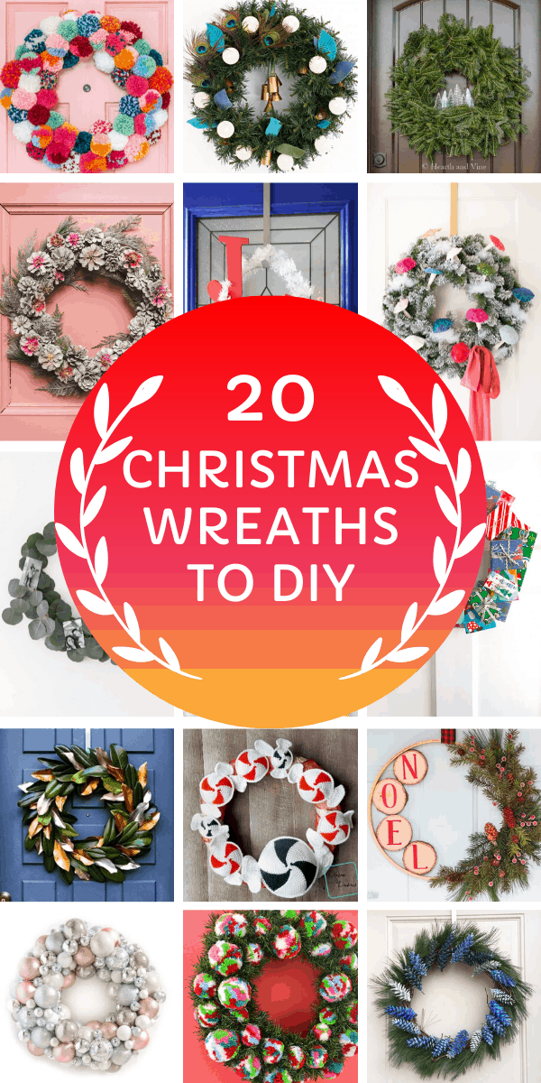 Loving these DIY Christmas wreath projects - so many ways to decorate your front door for the Holidays!