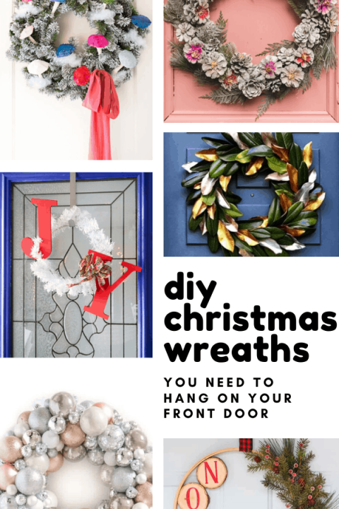 Loving these DIY Christmas wreath projects - so many ways to decorate your front door for the Holidays!
