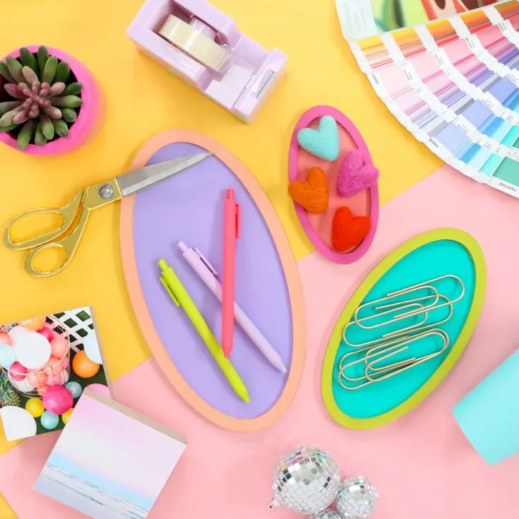 Image for DIY Color Blocked Organizing Trays