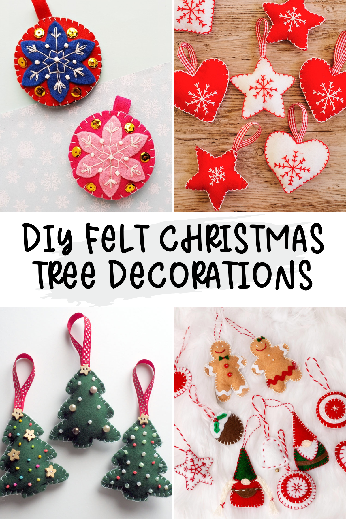 Looking to add a handmade touch to your Christmas tree? Check out this roundup of adorable DIY felt ornaments! Perfect for beginners and festive crafters alike. 🎄✨ #ChristmasCrafts #DIYOrnaments #FeltChristmas