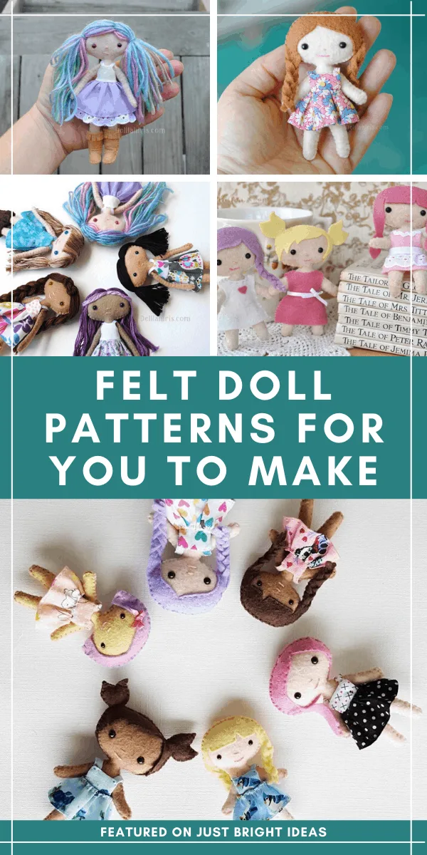 Simple felt hot sale doll pattern