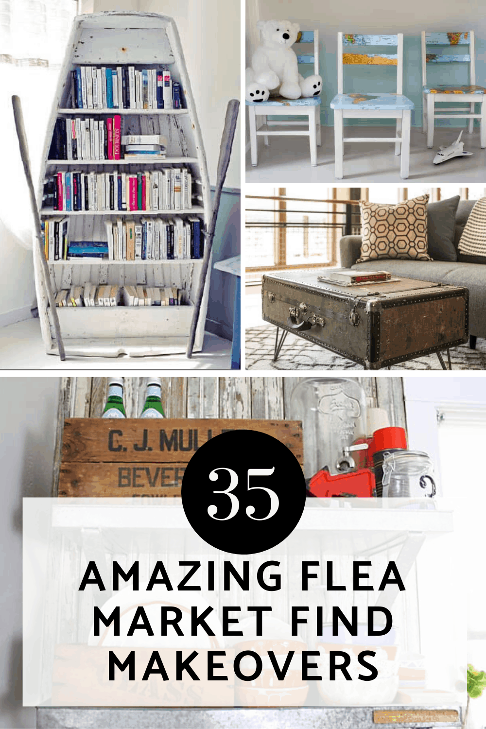 Wow! These flea market makeovers are super creative - get the inspiration you need to repurpose something you thrifted