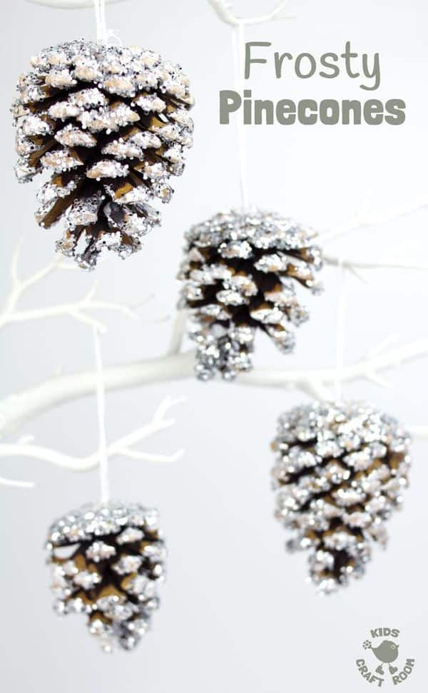 DIY Frosty Pinecones