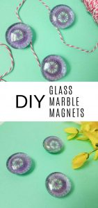 These DIY Glass Marble Magnets are super easy to make and you can make them to match your kitchen decor