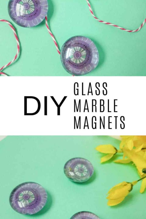 These DIY Glass Marble Magnets are super easy to make and you can make them to match your kitchen decor