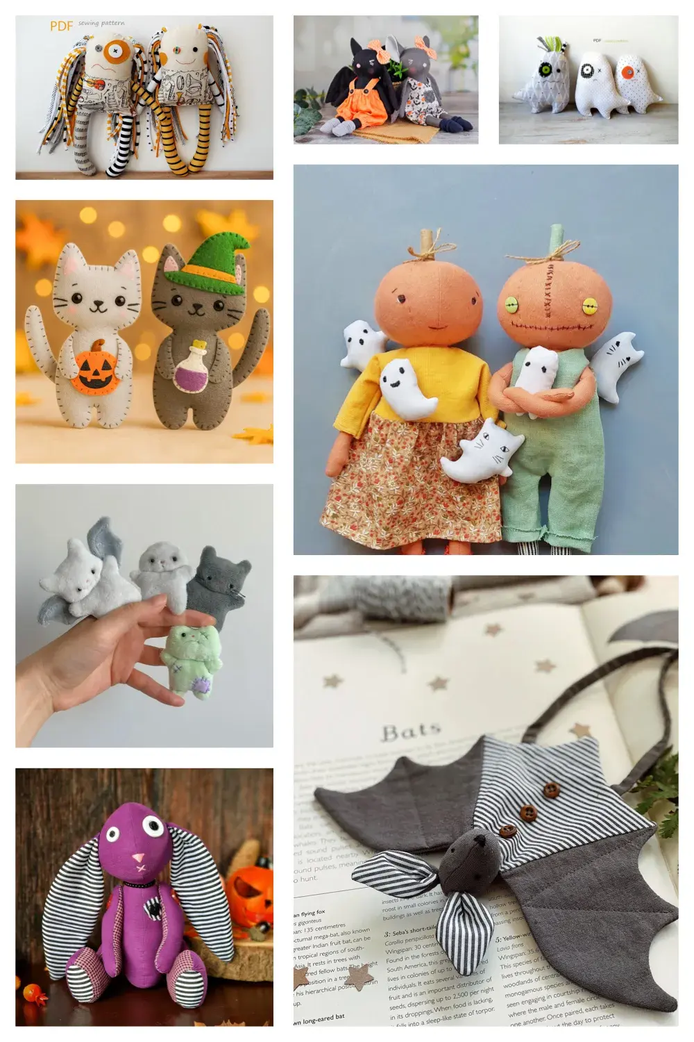 Add a handmade touch to spooky season with these adorable Halloween sewing crafts. 🧵🦇 Easy PDF patterns you can download instantly and sew at home! #HalloweenSewingCrafts #DIYCrafts #HalloweenDecor