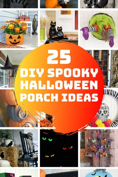 Loving these DIY Halloween porch decor ideas - so many fun ways to spook things up for the trick or treaters this October! #halloween #DIY #Decor