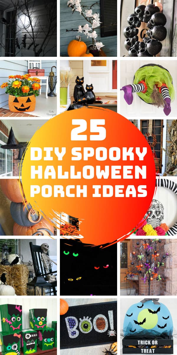 The BEST DIY Halloween Porch Decor Ideas {Spooky Pumpkins, Wreaths and Door Makeovers!}