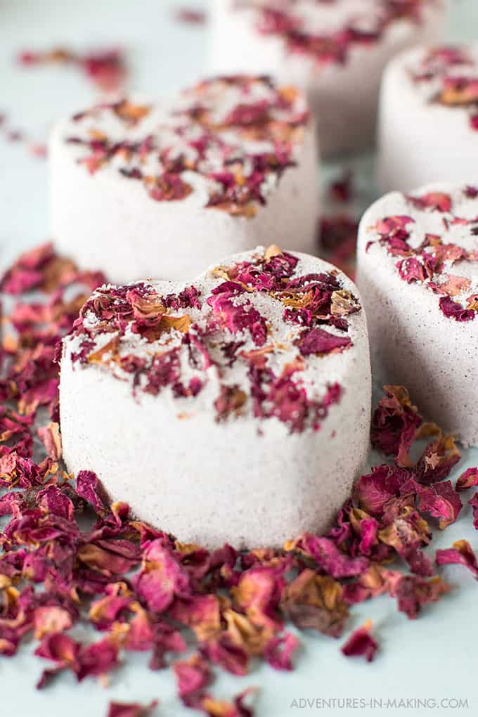 DIY Heart Bath Bombs for Valentine's Day