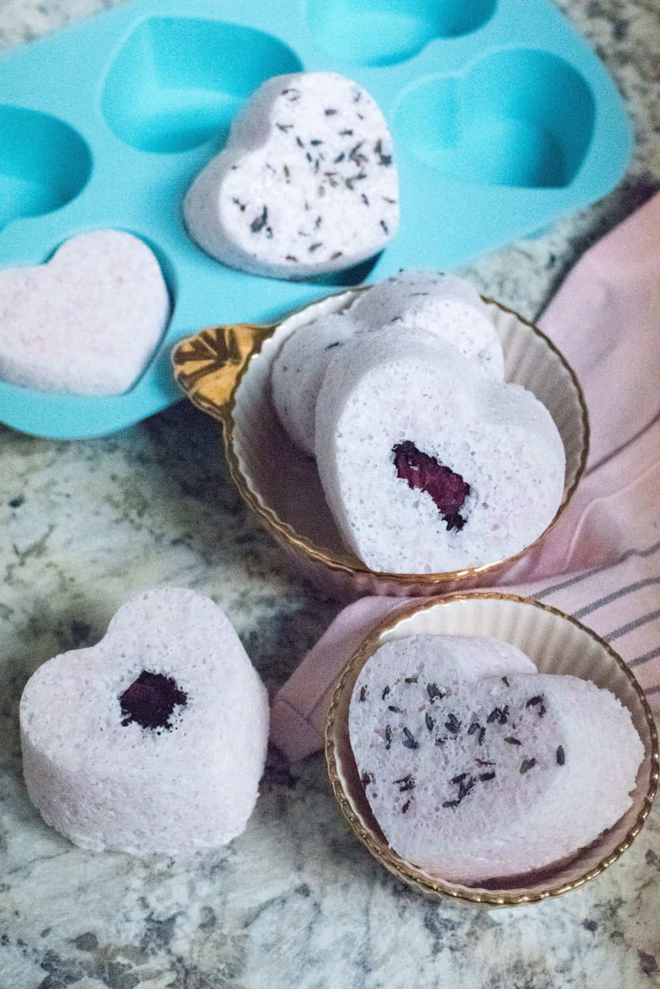 DIY Heart Bath Bombs