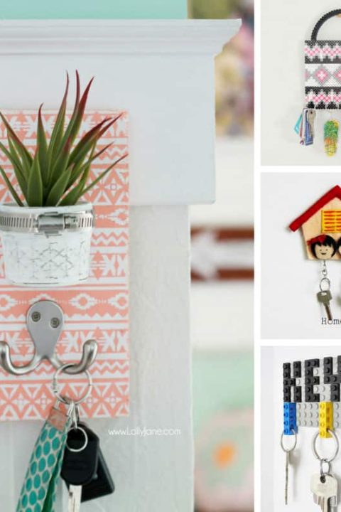 These DIY key holders look great and now we don't lose our keys because they're in the entry way where we need them!