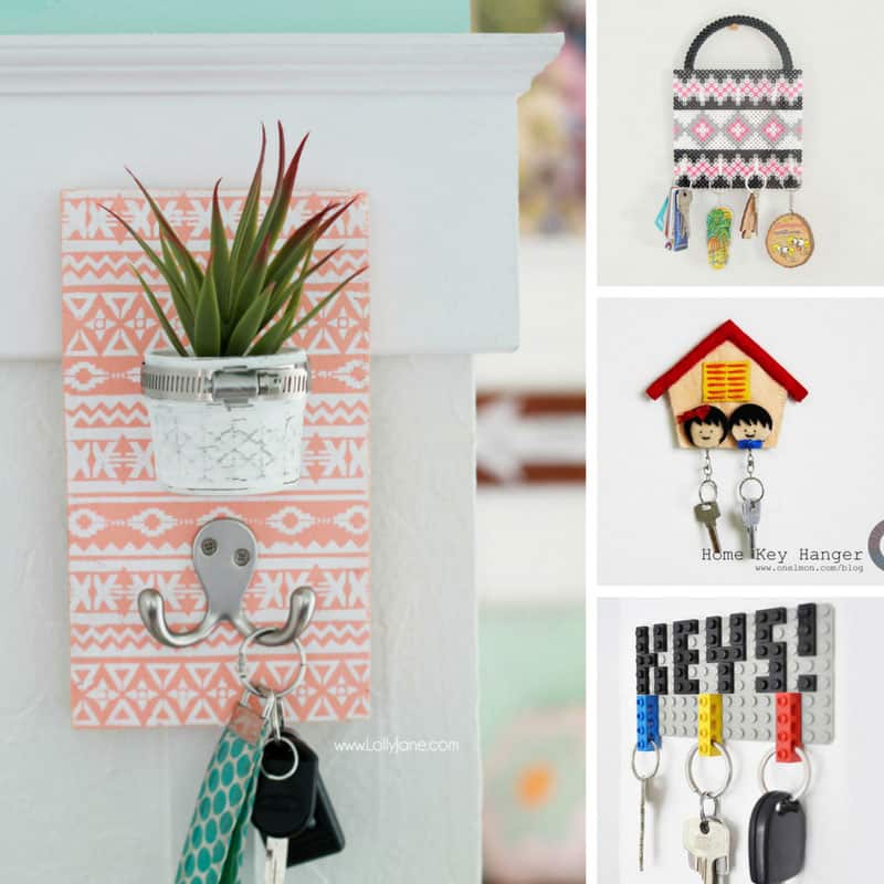 These DIY key holders look great and now we don't lose our keys because they're in the entry way where we need them!