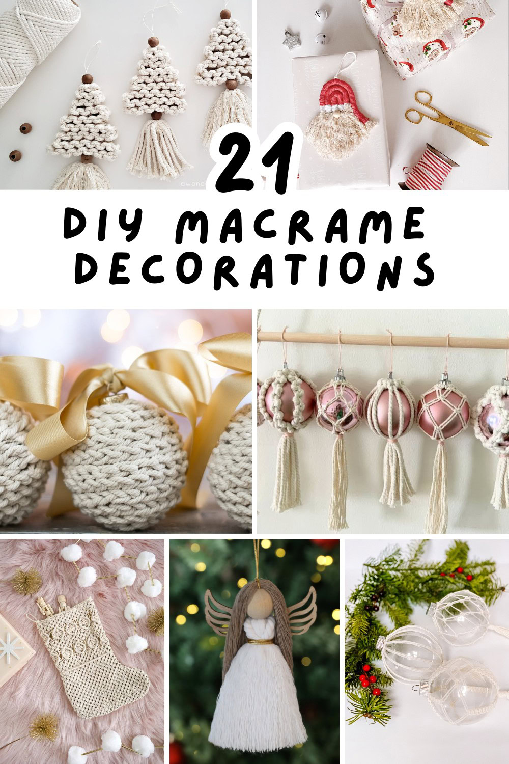 Get into the holiday spirit with these delightful macrame Christmas decorations! From intricate wall hangings to adorable ornaments, these DIY projects will add a handmade touch to your festive decor. Perfect for beginners and experienced crafters alike! 🧵🎅 #ChristmasCrafts #DIYHoliday