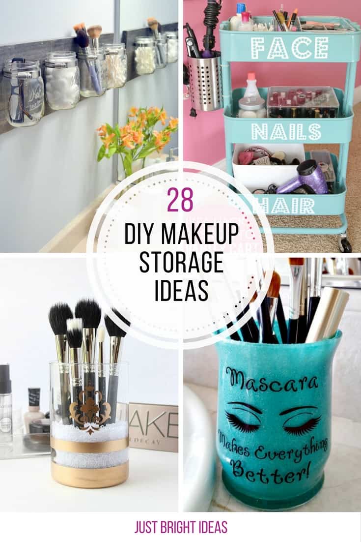 So many great DIY makeup storage ideas here - saving this one for later!