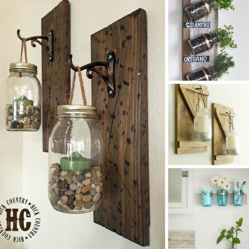 These DIY mason jar wall hangings are so easy to make!