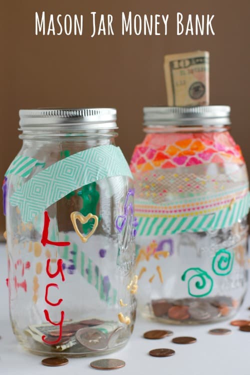 Decorate a Mason Jar Bank