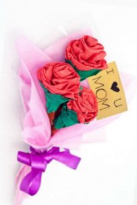 DIY Paper Flower Bouquet Mothers Day Gift