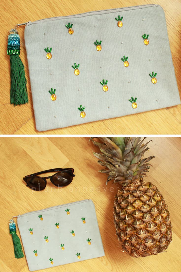 DIY Pineapple Pouch with Tassel