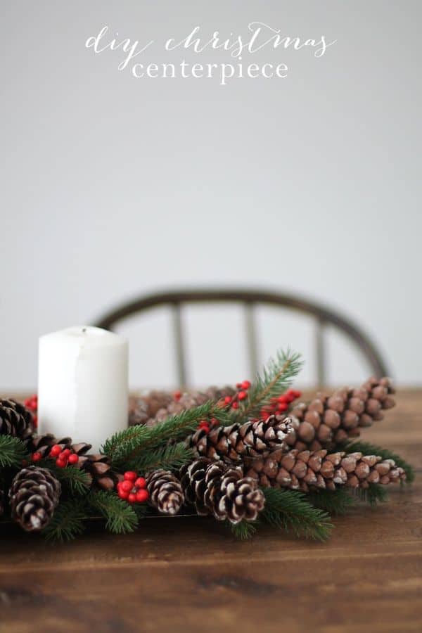 DIY Pinecone Christmas Centerpiece