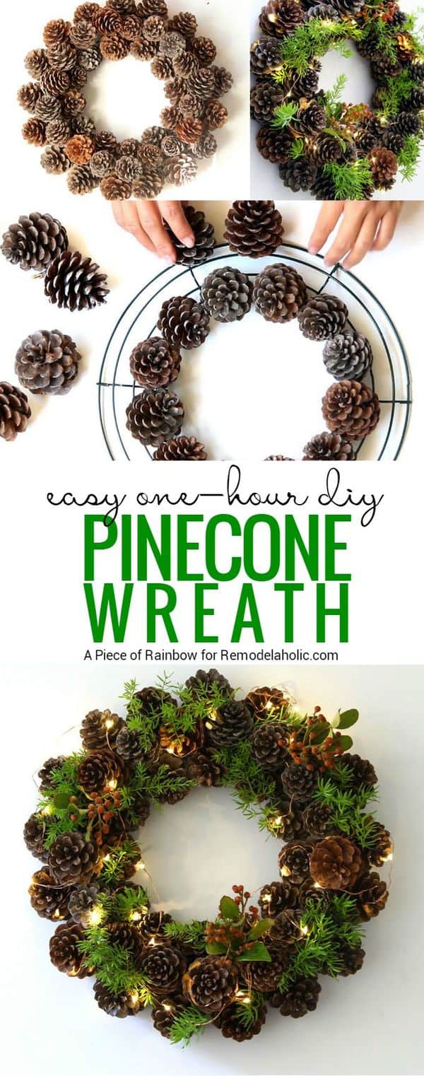 DIY Pinecone Wreath