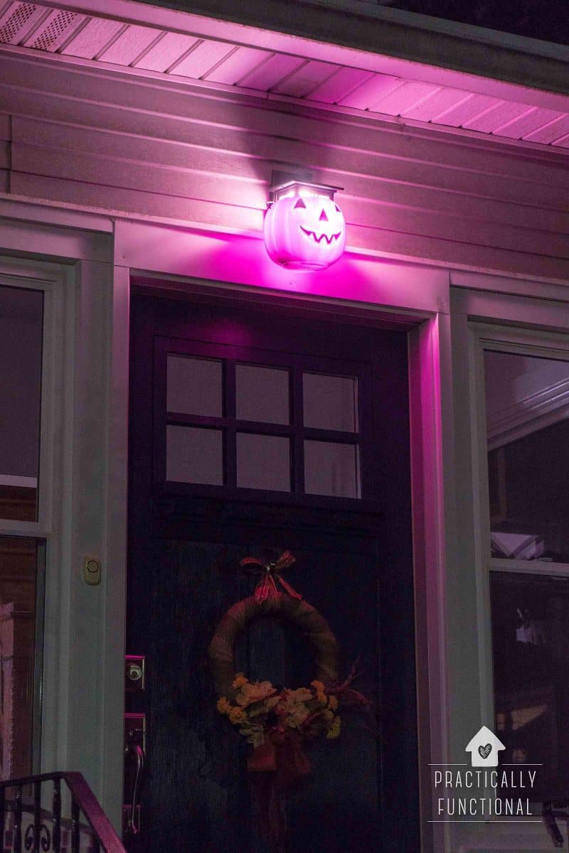 DIY Pumpkin Porch Light