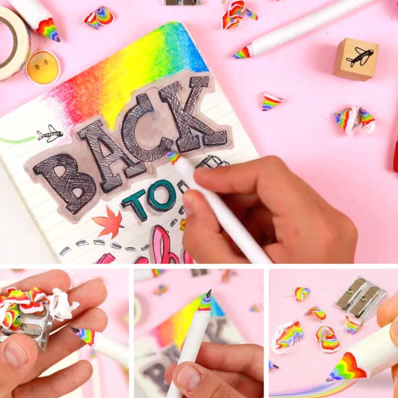 These DIY rainbow pencils are so easy to make! Thanks for sharing!