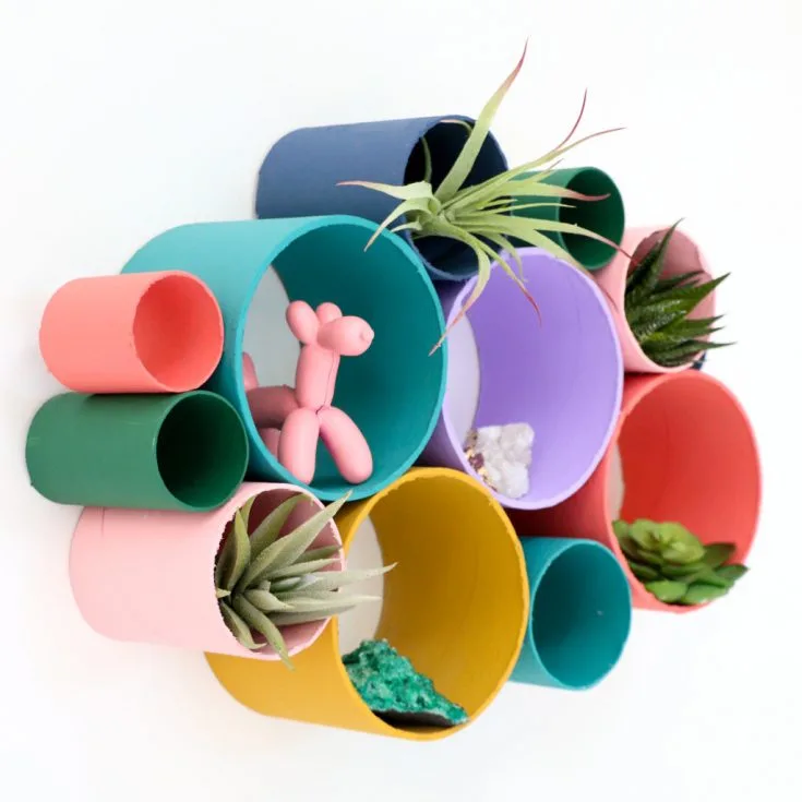 Image for DIY Recycled Cardboard Tube Wall Organizer