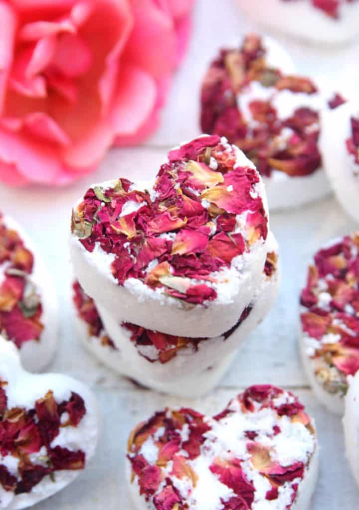 DIY Rose Bath Bombs