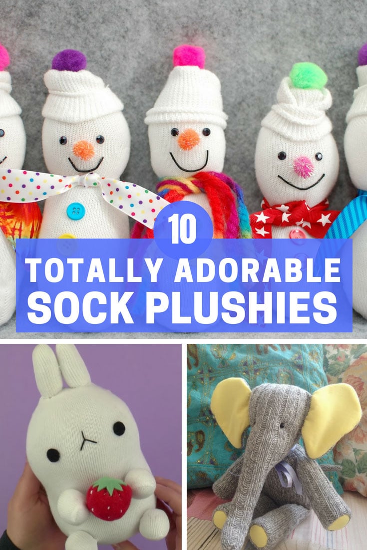 10 Super Adorable DIY Sock Plushies You'll Want to Make this Weekend