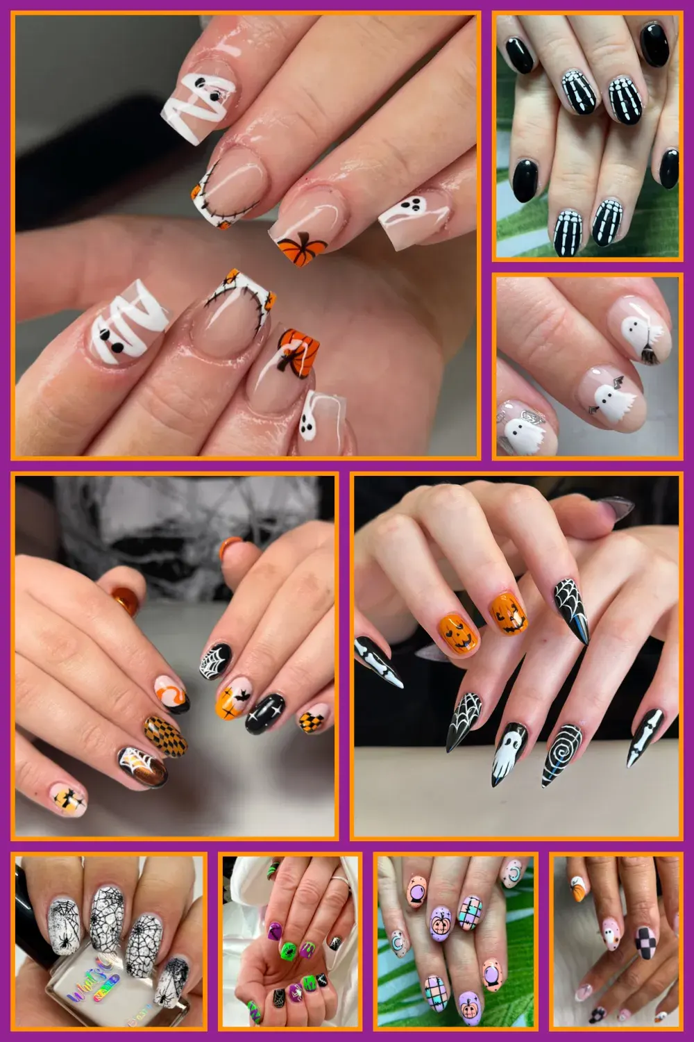 At home Halloween nails don’t have to be hard! These DIY spooky nails are fun, simple, and perfect for easy October nails you can recreate yourself. #DIYspookynails #easyhalloweennails #octobernails