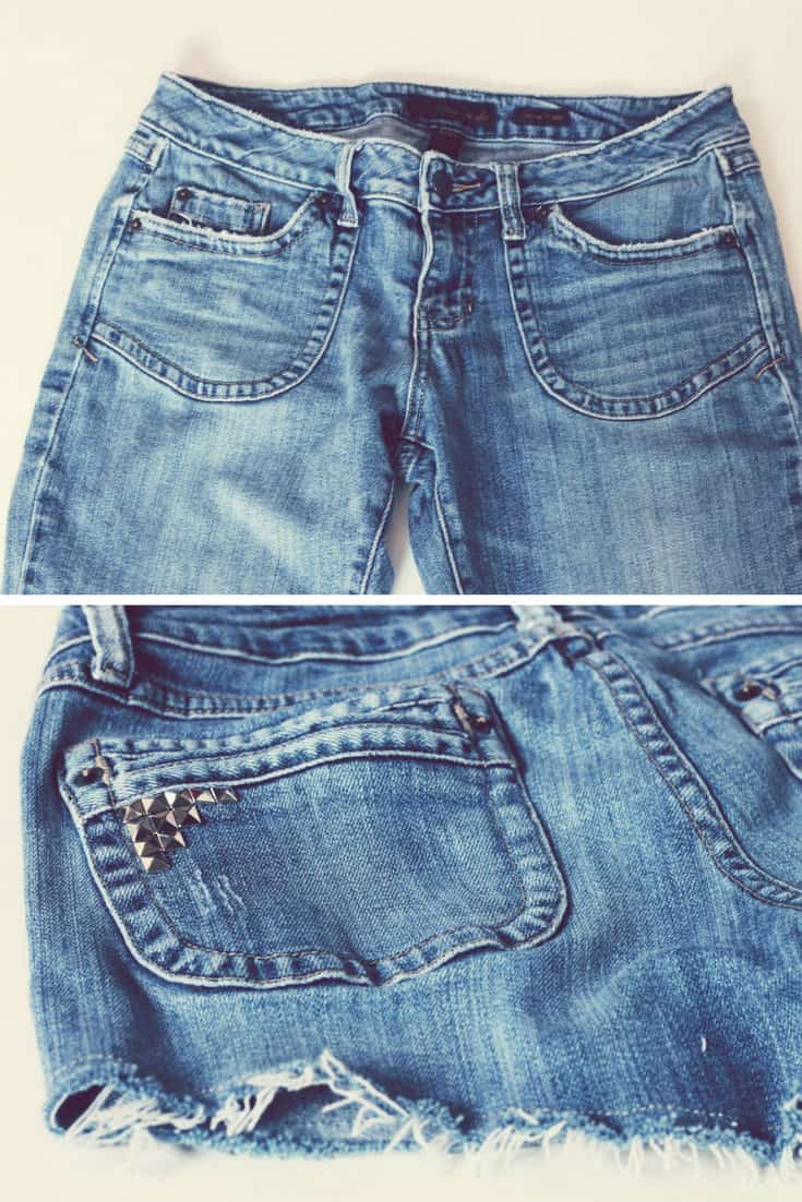 DIY Studded Cutoff Jeans