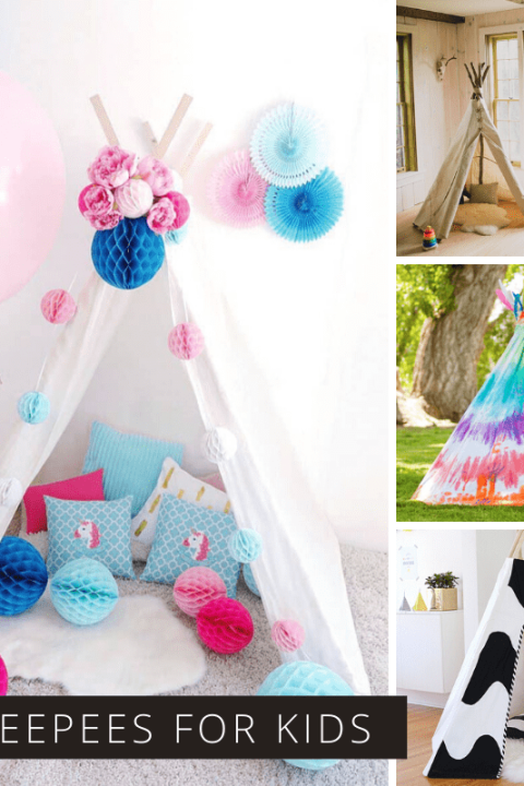 These cute DIY teepees are perfect for kids to play in, read in and hide away in as a safe space