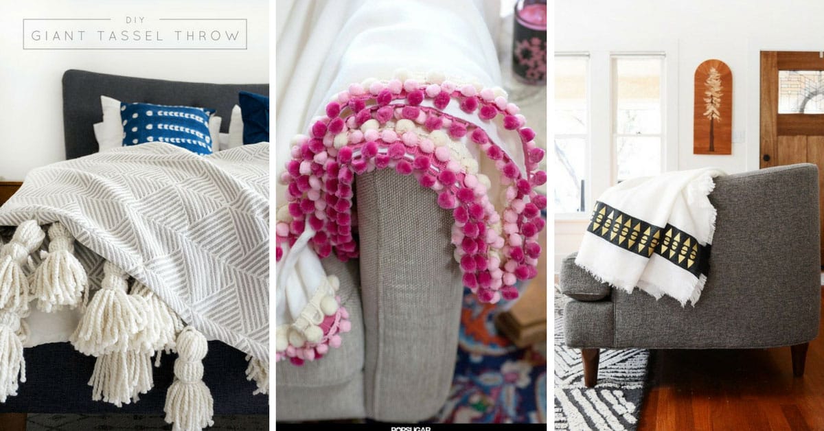 Add Some Flair to Your Sofa With These 30 Easy Homemade Blanket Ideas