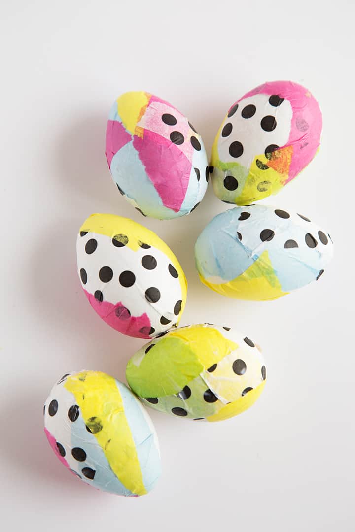 DIY Tissue Paper Easter Eggs