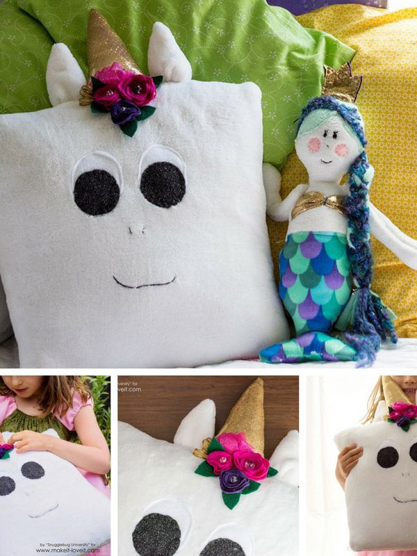 This DIY unicorn pillow craft is the perfect snuggle buddy! Thanks for sharing!