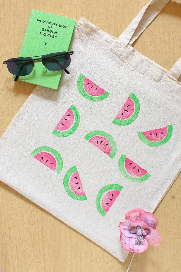 DIY Watermelon Print Bag