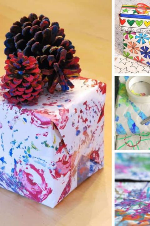 Loving this DIY wrapping paper - and the kids will have so much fun making it!