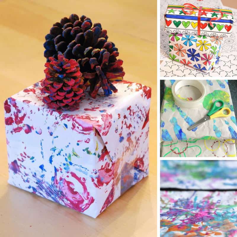 Loving this DIY wrapping paper - and the kids will have so much fun making it!