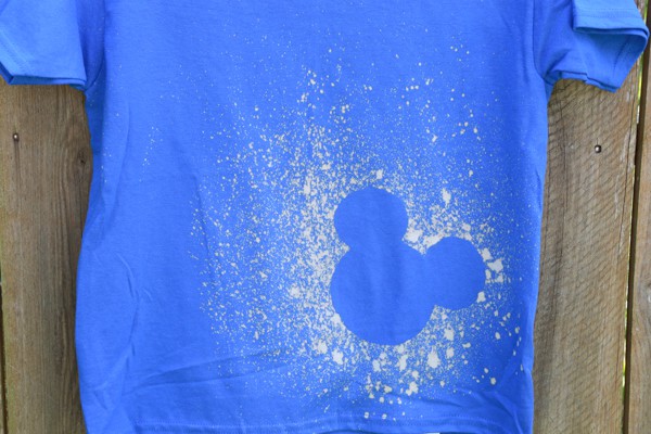 DIY Bleached Mickey Mouse Shirt