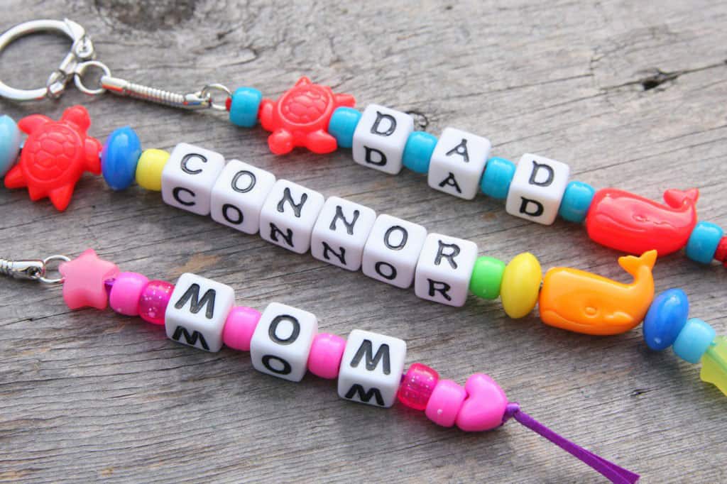 Personalized Beaded Keychains