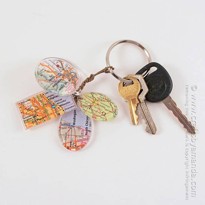 Birthplace Map Keychain Charms