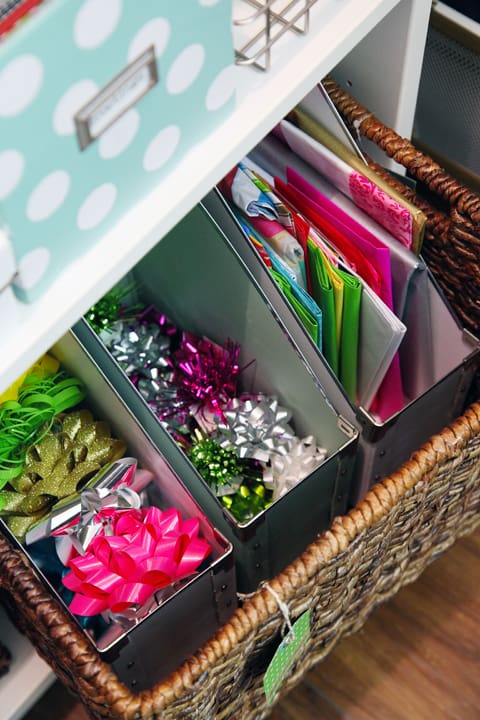 Gift Wrap Organization Station