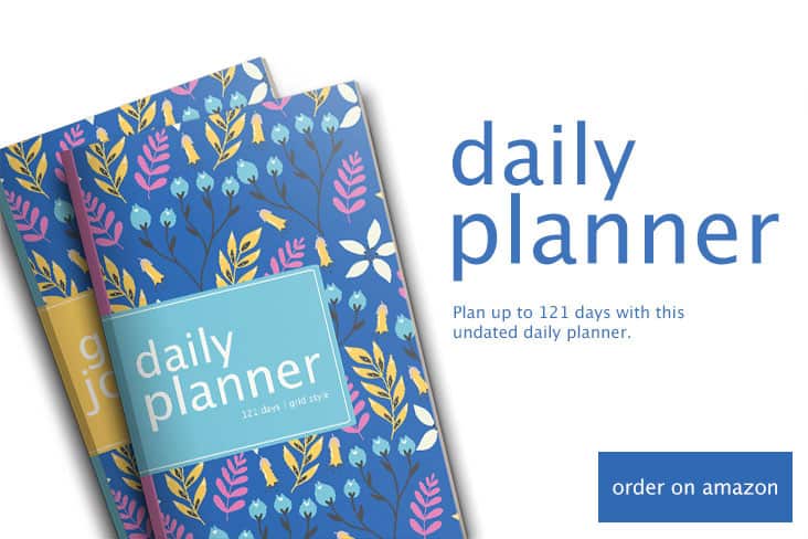 Pretty floral daily planner