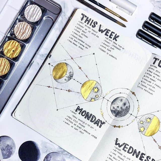 Daily log with weekly tasks