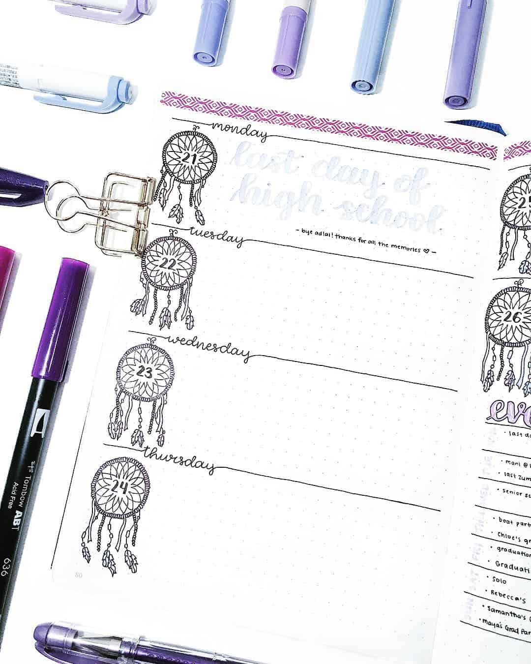 Dreamcatcher Bullet Journal Printable ⋆ aerialovely