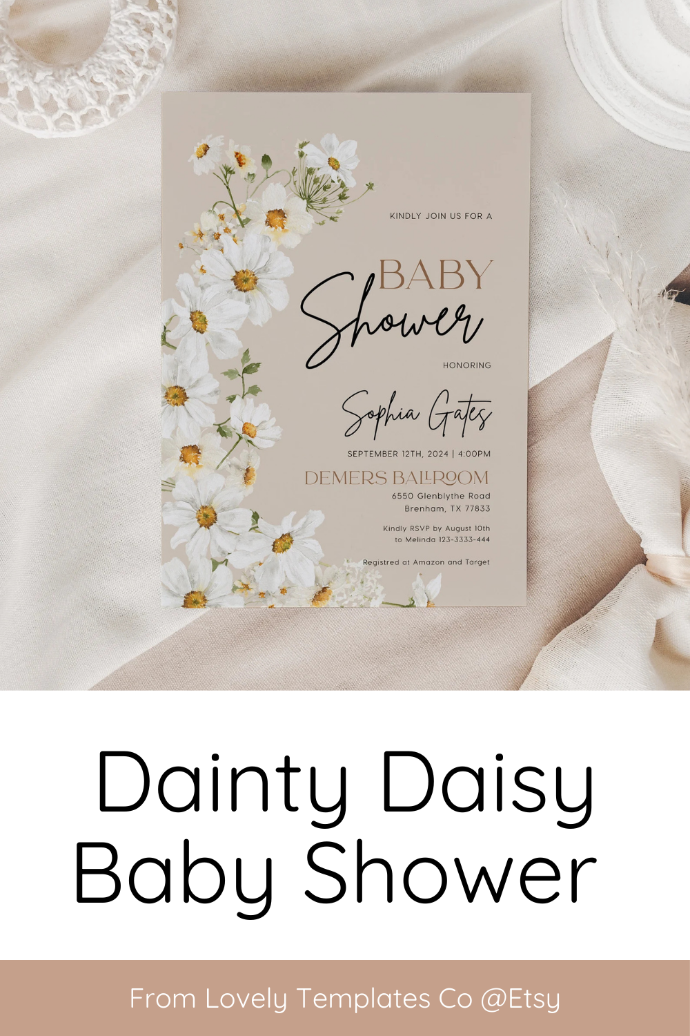 This Dainty Daisy Baby Shower is perfect for any expectant parent seeking a simple yet charming celebration filled with natural beauty!